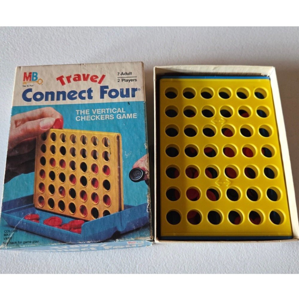 Vintage 1983 Milton Bradley Travel Connect Four Vertical Checkers Game⁷ - Picture 4 of 6